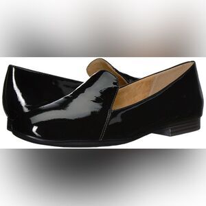 Naturalizer Women's Emiline Slip-On Loafer Black Leather Size 8